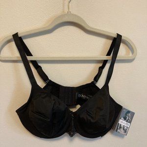 Dominique Underwire Bra Women's Black Lila Lace Minimizer Size 36D NWT